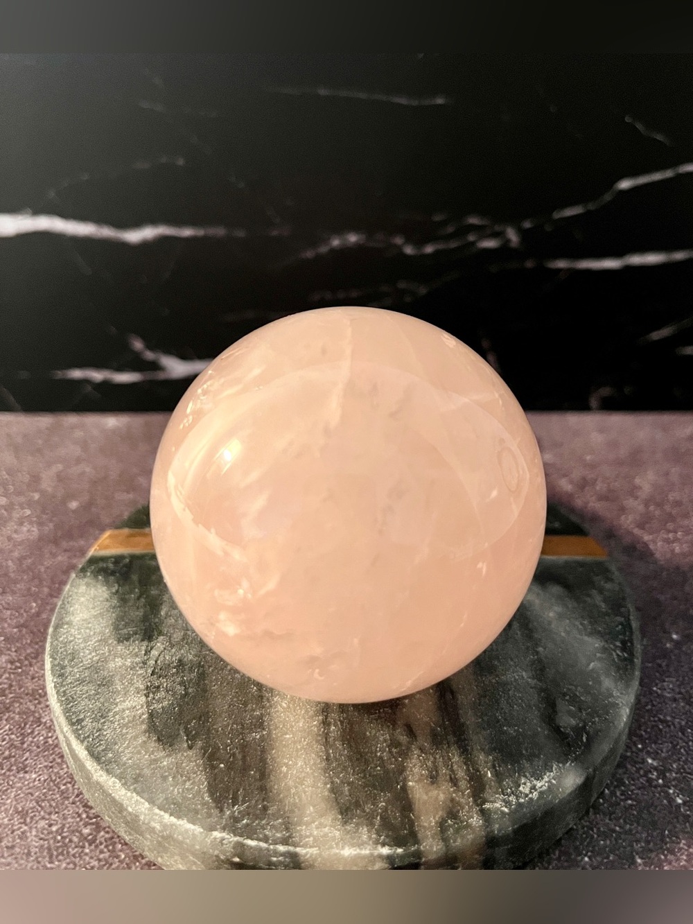 Rose Quartz Love Stone Crystal Sphere Approx. 2”
